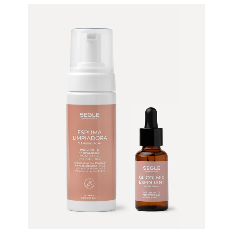 Segle Pack Triple Limpieza y Exfoliación | Aceite + Espuma + Sérum AHA/BHA