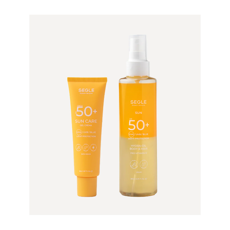 Segle Pack Solar Facial y Body & Hair SPF50+ | Protección para Rostro, Cuerpo y Cabello