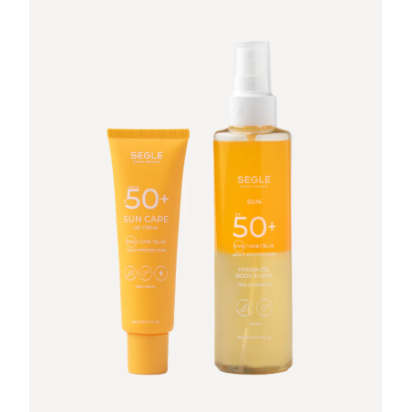 Segle Pack Solar Facial y Body & Hair SPF50+ | Protección para Rostro, Cuerpo y Cabello