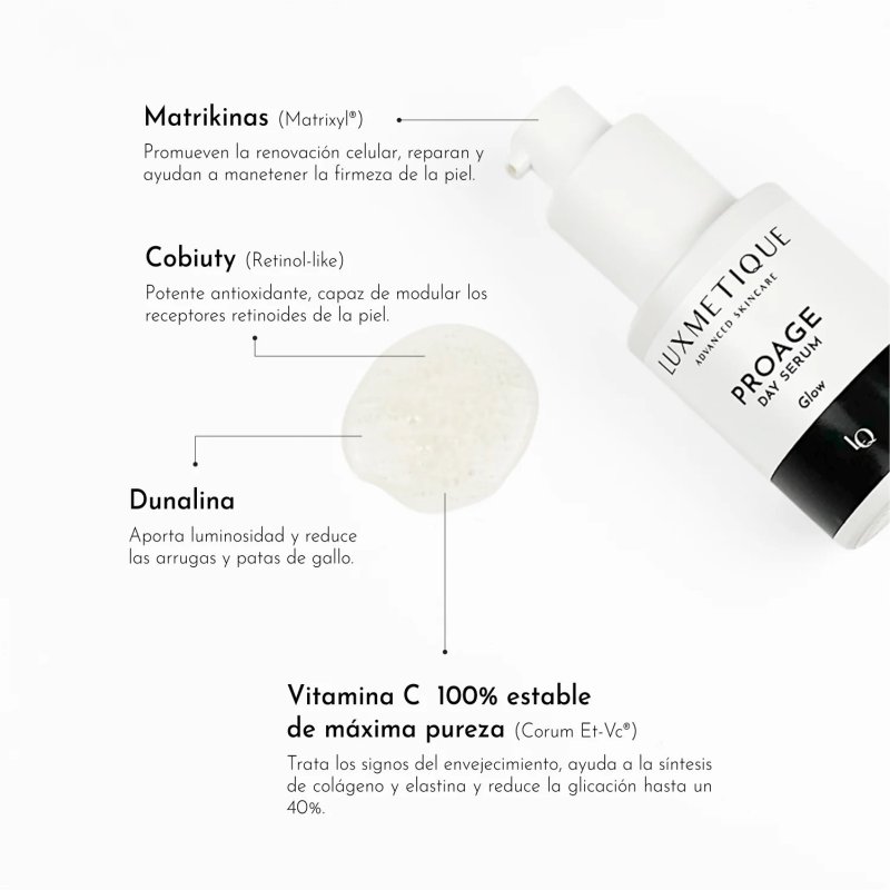 Luxmetique ProAge Day Serum | Sérum Antiedad de Día para Luminosidad y Firmeza