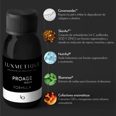 Luxmetique ProAge Night Formula | Complemento Nutricosmético Antiedad de Noche