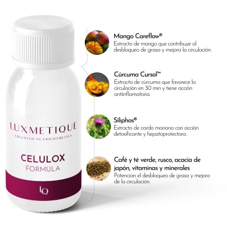 Luxmetique Celulox Formula 15 Viales | Nutricosmética Anticelulítica y Circulatoria