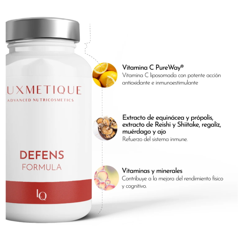 Luxmetique Defens Formula 60 Cápsulas | Refuerzo del Sistema Inmunitario y Defensas Naturales