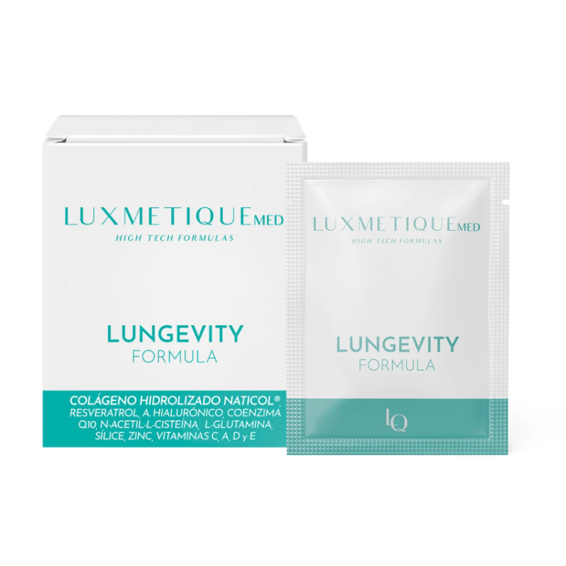 Luxmetique Lungevity Formula 20 Sobres | Salud Respiratoria, Antioxidante y Longevidad Pulmonar