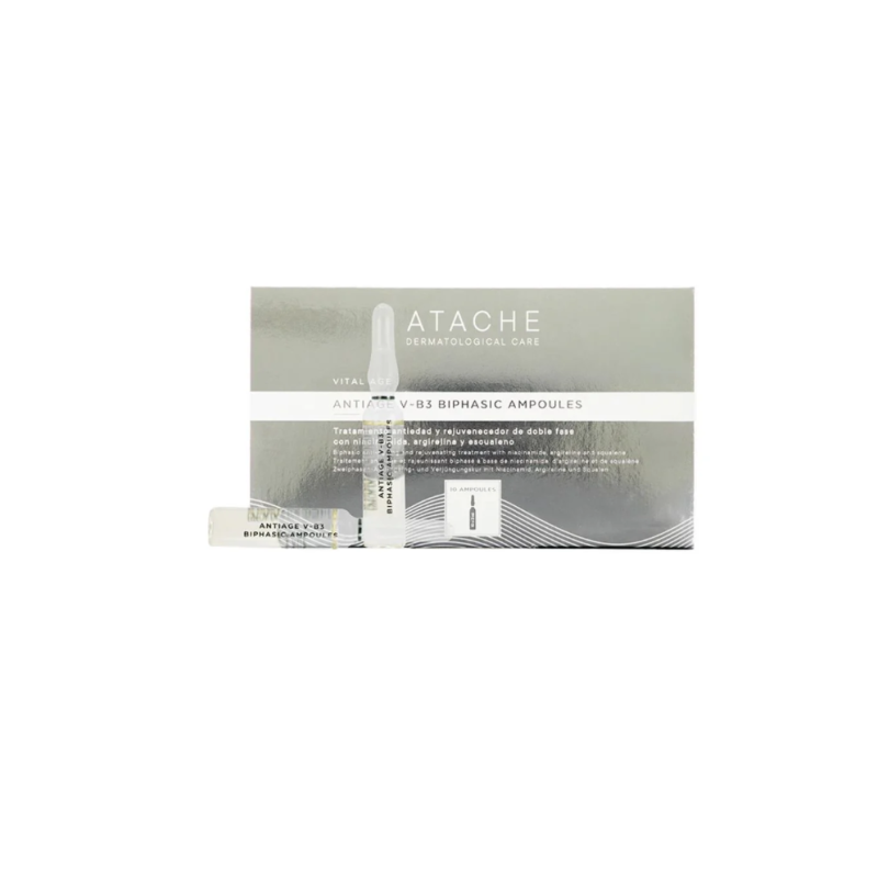 Atache Vital Age Antiage V-B3 Biphasic Ampoules 10x2 ml | Ampollas Antiedad con Niacinamida