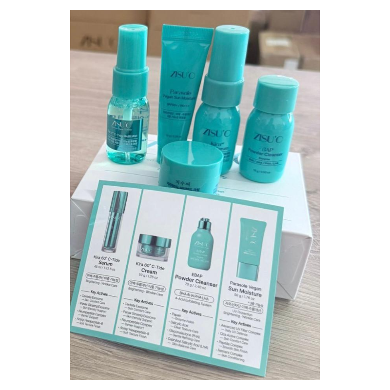 ZISU'C Travel Set | Rutina Facial Completa de Viaje con Protección Solar