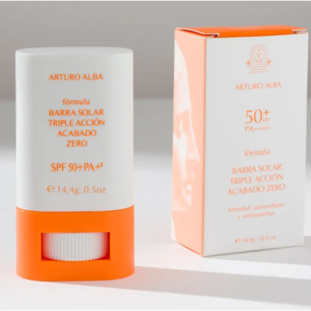 Arturo Alba Barra Solar Triple Acción Acabado Zero SPF50+ PA++++ | Protector Solar Invisible en Stick