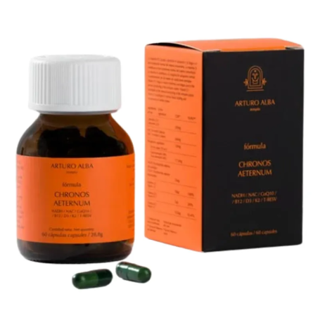 Arturo Alba Chronos Aeternum 60 Cápsulas | Complemento Alimenticio Antioxidante y Energía Celular