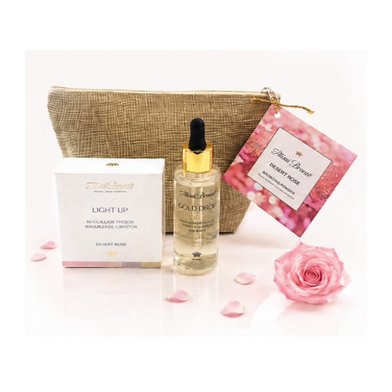Alissi Brontë Pack Desert Rose | Gold Drop Oil + Mosaico Desert Rose Iluminador