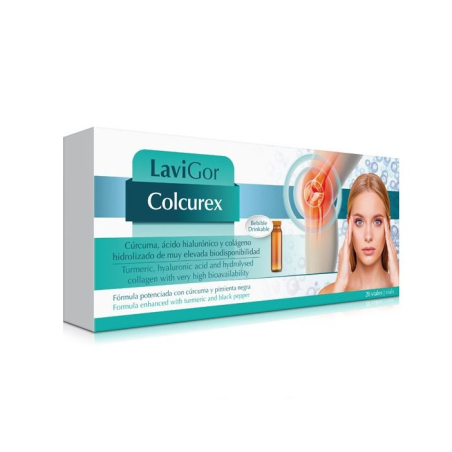 Lavigor Colcurex 20x10 ml | Colágeno, Cúrcuma y Ácido Hialurónico Bebible