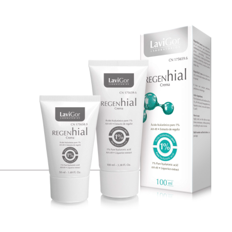 Lavigor Regenhial Crema 50 ml | Crema Reparadora con Ácido Hialurónico 1% para Piel Sensible