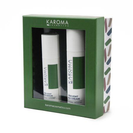 KAROMA Pack Prevent Age Crema 50 ml + Sérum 30 ml | Tratamiento Antiedad Completo Reafirmante