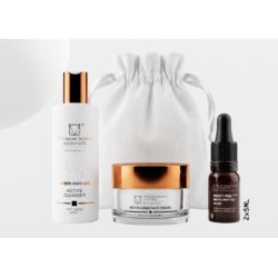 ODA Pack Active Face Cleanser with Amber Acid + Revitalizing Face Cream 30+ + Night Peel with Phytic Acid | Rutina Renovadora