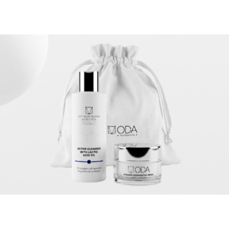 ODA Pack Active Cleanser with Lactic Acid 5% + Intensive Regenerating Cream for Dry/Sensitive Skin | Rutina Renovadora y Reparad