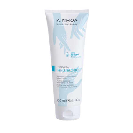 AINHOA COSMETICS Crema de Manos Hidratante y Nutritiva 100 ml | Ácido Hialurónico y Cupuaçu