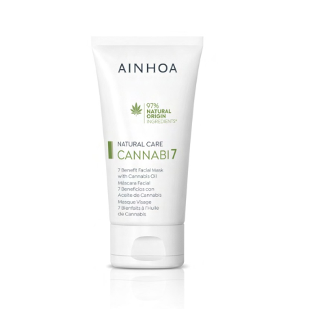 AINHOA COSMETICS Máscara Facial 7 Beneficios con Aceite de Cannabis 50 ml | Nutritiva y Antiedad