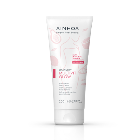 AINHOA COSMETICS Multivit Glow Crema Corporal Multivitaminas 200 ml | Hidratante e Iluminadora
