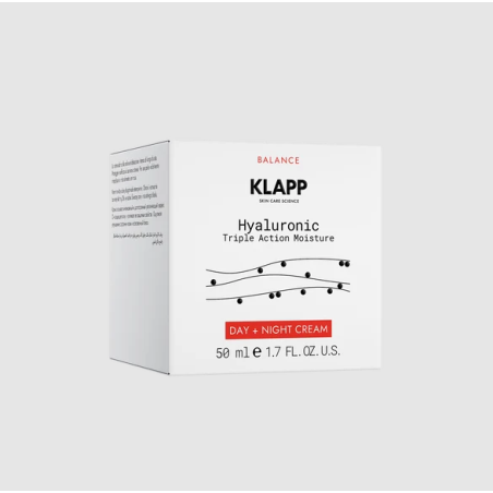 KLAPP Hyaluronic Triple Action Moisture Day + Night Cream 50 ml | Crema Facial Hidratante con Ácido Hialurónico
