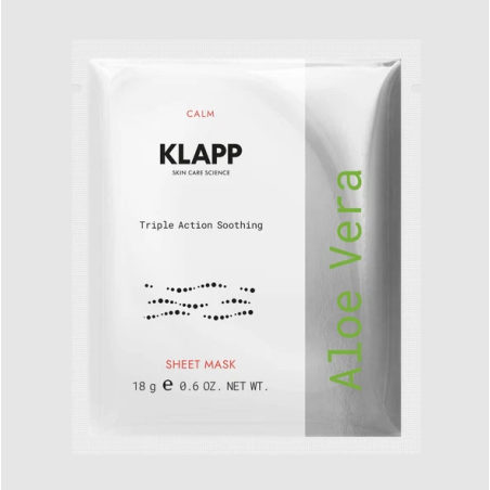 KLAPP Aloe Vera Triple Action Soothing Sheet Mask | Mascarilla Calmante