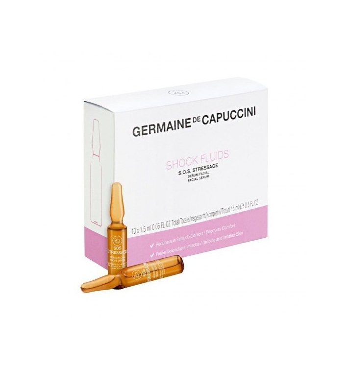 Germaine de Capuccini Shock Fluids S.O.S Stressages | Ampollas Antiestrés Facial