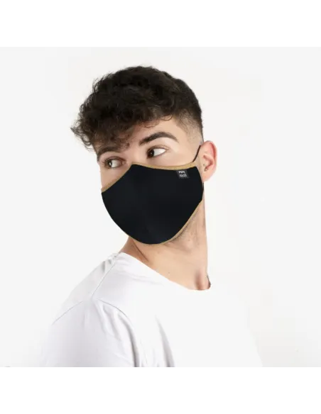 Mascarilla elegant negro cuero - pepe moll