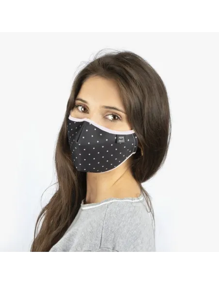Mascarilla elegant topos rosa - pepe moll