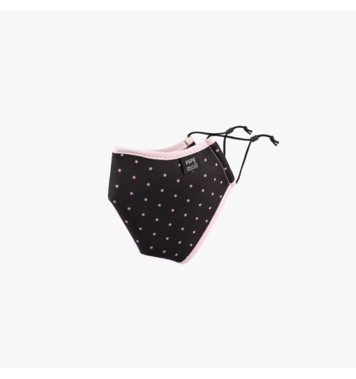Mascarilla elegant topos rosa - pepe moll
