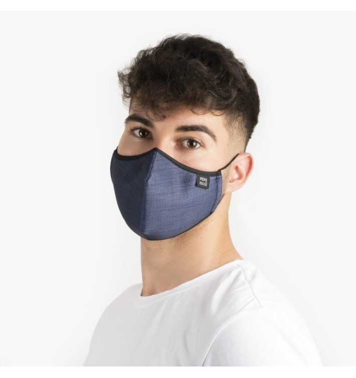 Mascarilla elegant lino jeans - pepe moll