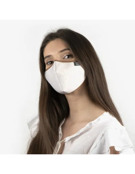 Mascarilla elegant lino hueso - pepe moll