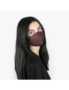 Mascarilla premium glitter bordo - pepe moll