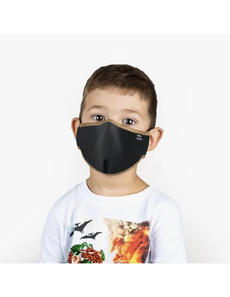 Mascarilla junior negro cuero - pepe moll