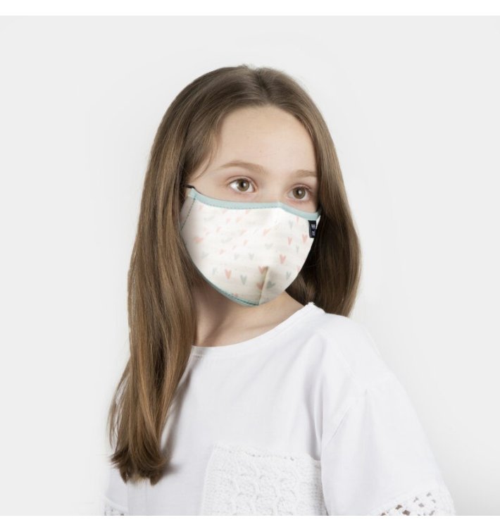 Mascarilla junior corazones - pepe moll