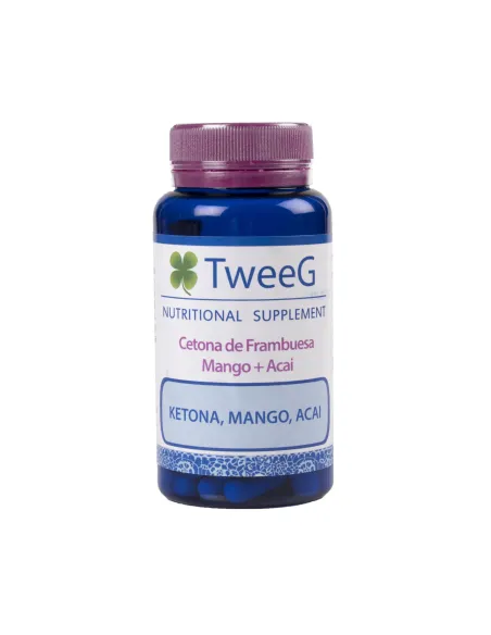 Tweeg Ketona Mango y Açai 60 cápsulas | Control de peso y energía natural Tweeg Ketona Mango y Açai 60 cápsulas | Control de peso y energía natural