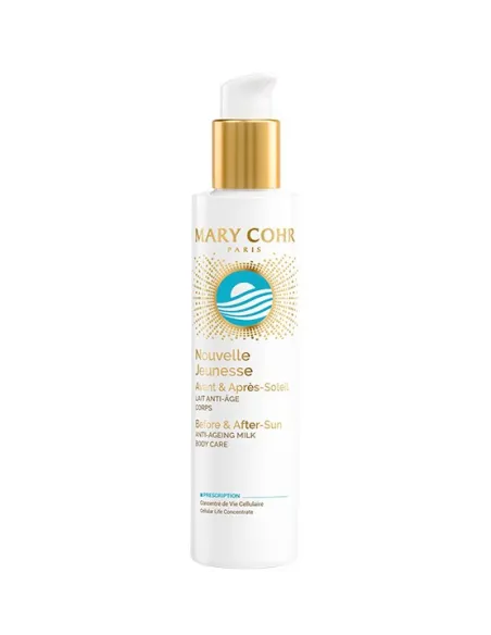 Mary Cohr Nouvelle Jeunesse Avant & Après Soleil | Leche Corporal Antiedad Solar